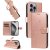 For iPhone 16 Pro Max Embossed Apricot Blossom Pattern Wallet Case Rose Gold