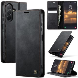 CaseMe Samsung Galaxy A17 Magnetic Wallet Case with RFID Blocking Black