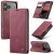 CaseMe iPhone 17 Pro Max Wallet Magnetic Suede Leather Case Red