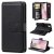 For iPhone 16e Wallet 10 Card Slots Kickstand Leather Case Black