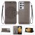 Samsung Galaxy S21/S21 Plus/S21 Ultra Wallet Embossed Totem Pattern Stand Case Gray