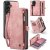 CaseMe Samsung Galaxy A37 2-in-1 Magnetic Wallet Case with Wrist Strap Pink