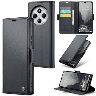 CaseMe Xiaomi Redmi 14C Wallet RFID Blocking Magnetic Buckle Case Black