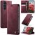 CaseMe Samsung Galaxy S26 Plus Magnetic Wallet Case with RFID Blocking Red