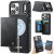 CaseMe iPhone 17 Pro 2-in-1 Detachable Magnetic Wallet Case with RFID Blocking, Card Holder & MagSafe Compatible - Black