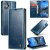 CaseMe iPhone 16 Plus Luxury Wallet Magnetic Case Blue