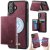 CaseMe iPhone 16 2-in-1 Detachable Magnetic Wallet Case with RFID Blocking, Card Holder & MagSafe Compatible - Red
