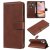 For iPhone 16 Plus Solid Color Wallet Magnetic Kickstand Case Brown