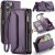 CaseMe iPhone 16 Pro Max Wallet RFID Blocking Crossbody Case Support Wireless Charging Purple