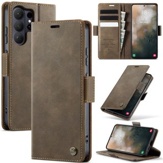 CaseMe Samsung Galaxy S26 Ultra Magnetic Wallet Case with RFID Blocking Coffee
