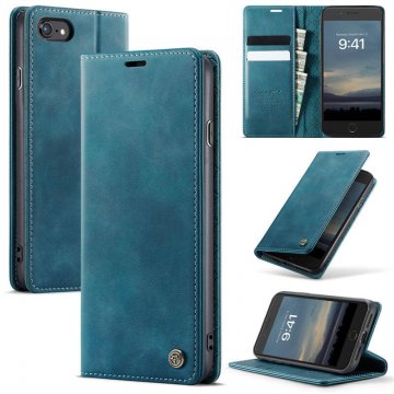 CaseMe iPhone 7/8/SE 2020/SE 2022 Magnetic Wallet Case with RFID Blocking Blue