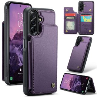 CaseMe Samsung Galaxy A17 RFID Blocking Card Holder Kickstand Case Purple