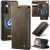 CaseMe Samsung Galaxy A16 5G 2-in-1 Magnetic Wallet Case with RFID Blocking Coffee