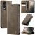 CaseMe Samsung Galaxy S25 Edge Magnetic Wallet Case with RFID Blocking Coffee