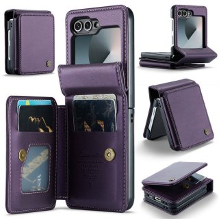 CaseMe Samsung Galaxy Z Flip6 RFID Blocking Card Holder Case Purple