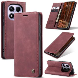 CaseMe Xiaomi Redmi Note 14 Pro 4G Wallet Magnetic Suede Leather Case Red