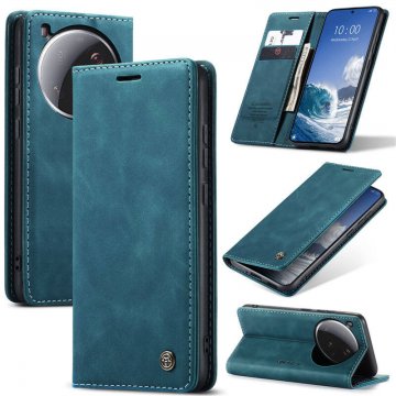 CaseMe Xiaomi 15 Ultra Wallet Magnetic Suede Leather Case Blue