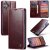 CaseMe iPhone 16 Plus Luxury Wallet Magnetic Case Red