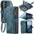 CaseMe Samsung Galaxy Z Fold7 Zipper Wallet Case with Wrist Strap Blue