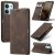 CaseMe Xiaomi Redmi 15C Wallet Magnetic Suede Leather Case Coffee