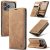 CaseMe iPhone 17 Pro Max Wallet Magnetic Suede Leather Case Brown