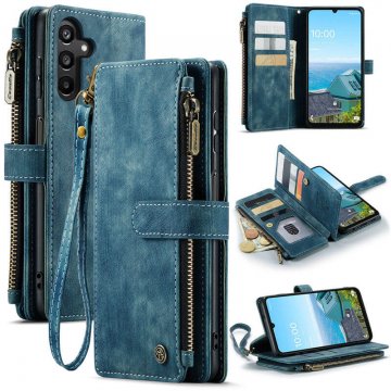 CaseMe Samsung Galaxy A16 5G Wallet kickstand Case with Wrist Strap Blue