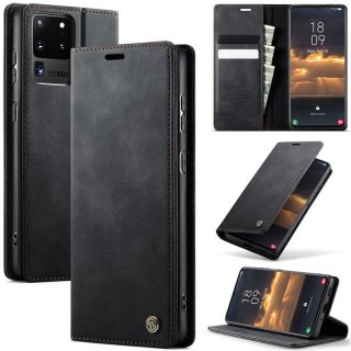 CaseMe Samsung Galaxy S20 Ultra Magnetic Wallet Case with RFID Blocking Black