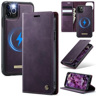 CaseMe iPhone 11 Pro Max 2-in-1 Magnetic Wallet Case – Wireless Charging & RFID Blocking Purple