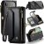 CaseMe iPhone Air Wallet RFID Blocking Crossbody Case with Wireless Charging Black