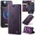 CaseMe iPhone 11 Pro Max 2-in-1 Magnetic Wallet Case – Wireless Charging & RFID Blocking Purple