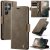 CaseMe Samsung Galaxy S23 Ultra Magnetic Wallet Case with RFID Blocking Coffee