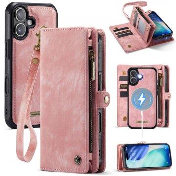 CaseMe iPhone 17 2-in-1 Magnetic Wallet Case with MagSafe & RFID Blocking Pink