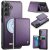 CaseMe Samsung Galaxy S24 FE Detachable Magnetic Wallet Case with RFID Blocking & Wireless Charging - Purple