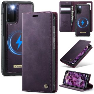 CaseMe Samsung Galaxy S20 2-in-1 Magnetic Wallet Case – Wireless Charging & RFID Blocking Purple