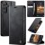 CaseMe Samsung Galaxy S24 FE Magnetic Wallet Case with RFID Blocking Black