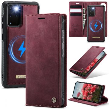 CaseMe Samsung Galaxy S20 Plus 2-in-1 Magnetic Wallet Case – Wireless Charging & RFID Blocking Red