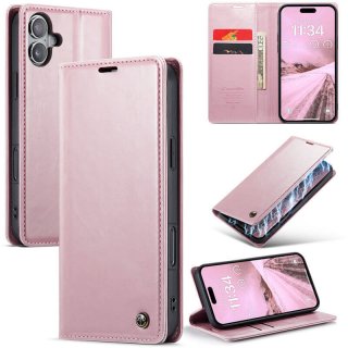 CaseMe iPhone 16 Plus Luxury Wallet Magnetic Case Pink