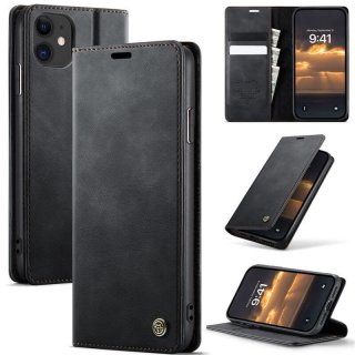 CaseMe iPhone 11 Magnetic Wallet Case with RFID Blocking Black