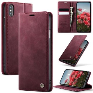 CaseMe iPhone X/XS Magnetic Wallet Case with RFID Blocking Red