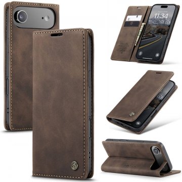 CaseMe iPhone Air Wallet Magnetic Suede Leather Case Coffee