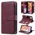 iPhone 11 Multi-function 10 Card Slots Wallet PU Leather Case Claret