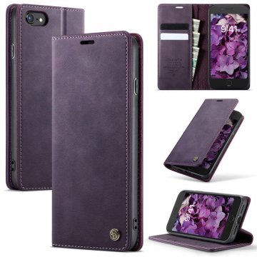 CaseMe iPhone 7/8/SE 2020/SE 2022 Magnetic Wallet Case with RFID Blocking Purple