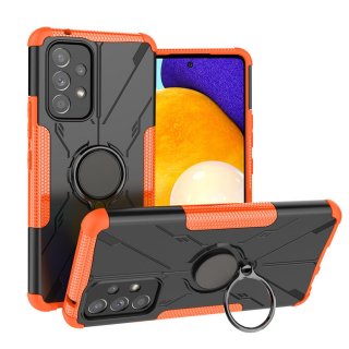 Samsung Galaxy A53 5G Hybrid Rugged Ring Kickstand Case Orange