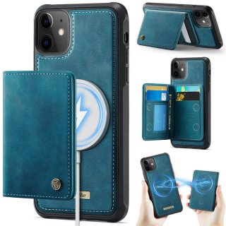CaseMe iPhone 11 2-in-1 Detachable Magnetic Wallet Case with RFID Blocking, Card Holder & Wireless Charging Compatible - Blue