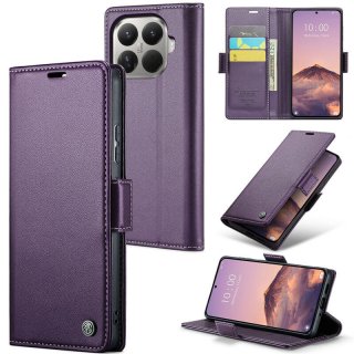 CaseMe Xiaomi 15T Pro Wallet RFID Blocking Magnetic Buckle Case Purple