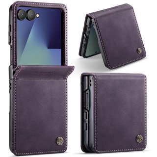 CaseMe Samsung Galaxy Z Flip8 Vintage Case with Integrated Hinge Protection Purple