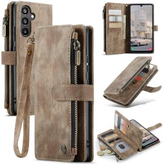 CaseMe Samsung Galaxy A34 5G Wallet Kickstand Case Coffee