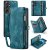 CaseMe Samsung Galaxy S24 FE Wallet Case with Wrist Strap Blue