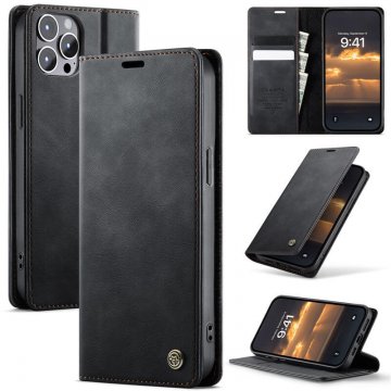 CaseMe iPhone 12 Pro Max Magnetic Wallet Case with RFID Blocking Black