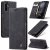 CaseMe Samsung Galaxy A17 Wallet Magnetic Suede Leather Case Black
